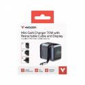 Mini GaN-laadija 70W sissetõmmatava USB-C-kaabliga