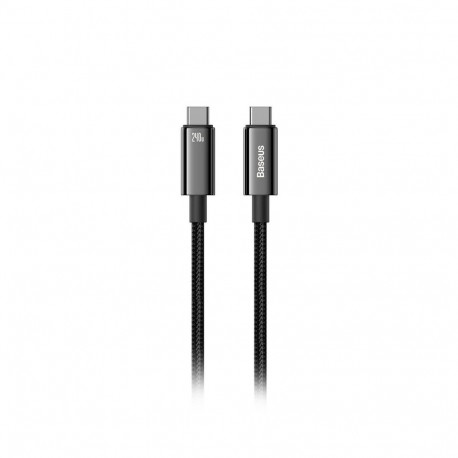 Baseus USB-C–USB-C kaabel Tungsten Gold 480Mb/s QC 240W PD 2m, must