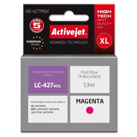 Activejet AB-427MNX Brother printer ink cartridge, replacement for Brother LC-427MXL; Supreme; 53 ml