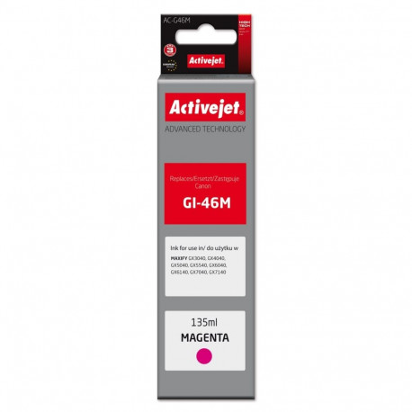 Activejet AC-G46M Ink cartridge for Canon printers, Replacement for Canon GI-46M; Supreme; 135 ml; m