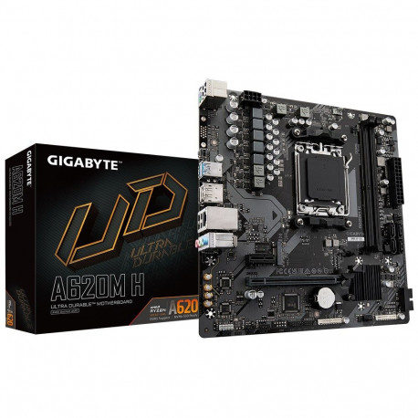 GIGABYTE emaplaat A620M H, AMD Ryzen 8000 protsessorite tugi, 5+2+2-faasiline digitaalne VRM, kuni 7