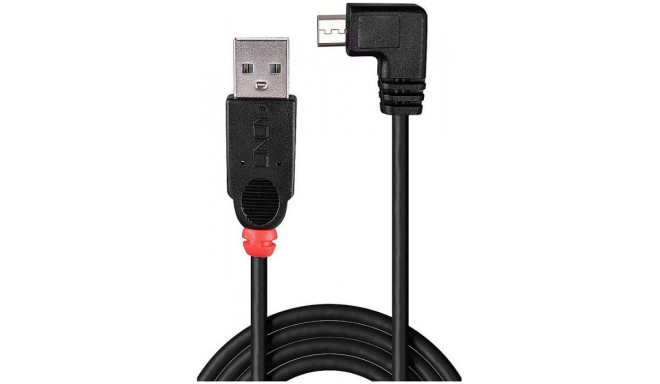 Lindy kaabel USB - microUSB 2m, must (31977)