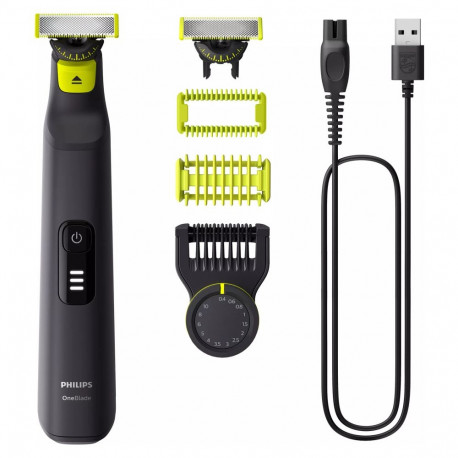 "Rasierer QP6542/15 / OneBlade Pro 360 Face+Body Schwarz auf Grn"