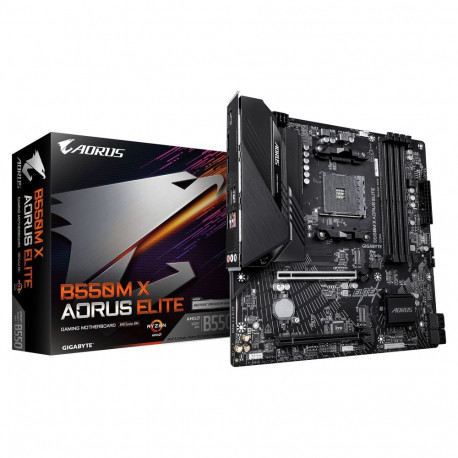 GIGABYTE emaplaat B550M X AORUS ELITE AM4 4xDDR4 HDMI DP 2xM.2