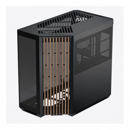 APNX arvutikorpus V1, Midi-Tower, ATX, karastatud klaas, puit, must