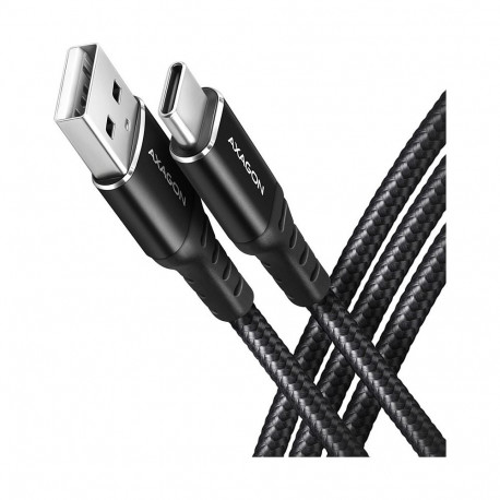 AXAGON USB-C–USB-A kaabel BUCM-AM10AB 1m USB 2.0 3A punutud, must