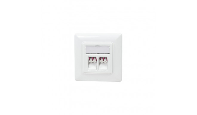"Fiber Faceplate with 2 LC-Duplex Adapters, multi-mode"