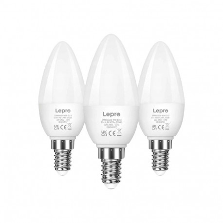 LED bulb LEPRO 600059-WW-EU-3 E14 C37 4.2W (40W) 470lm 2700K warm 250° 3pcs