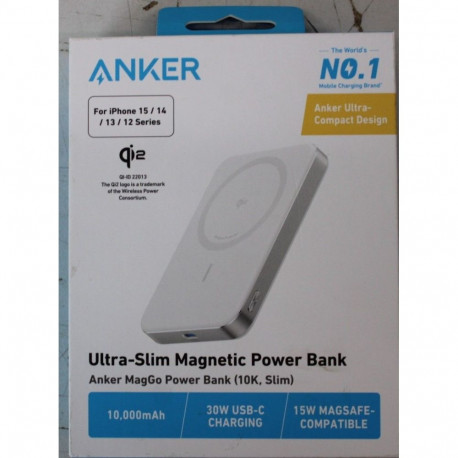 Anker SALE OUT. | SALE OUT. Power Bank | MagGo | 10000 mAh | White | DAMAGED SEAL STICKER