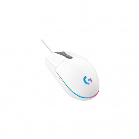 Logitech G203 Lightsync Wired Gaming Mouse USB-A 8000 DPI, White