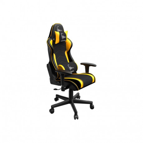 GEMBIRD Gaming chair SCORPION black mesh yellow skin