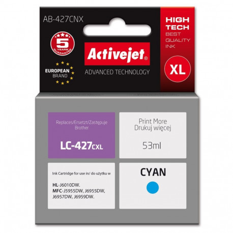 Ink Cartridge - Activejet AB-427CNX Supreme 53 ml Cyan