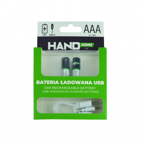 Bateria ładowana usb-c, 2600mwh, 2xaa