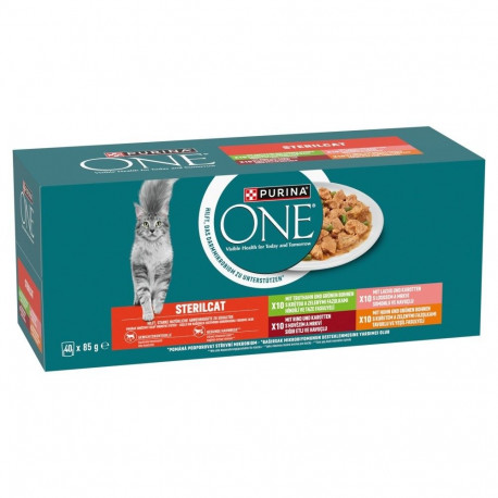 Purina One Sterilcat veiseliha, lõhe, kana, kalkun - märg kassitoit - 40x85g