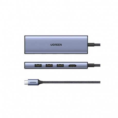 Ugreen 20956A interface hub USB Type-C 5000 Mbit/s Silver