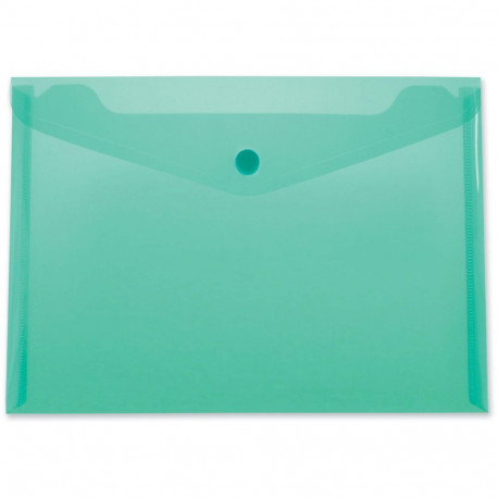 Document case A4 with button green transparent