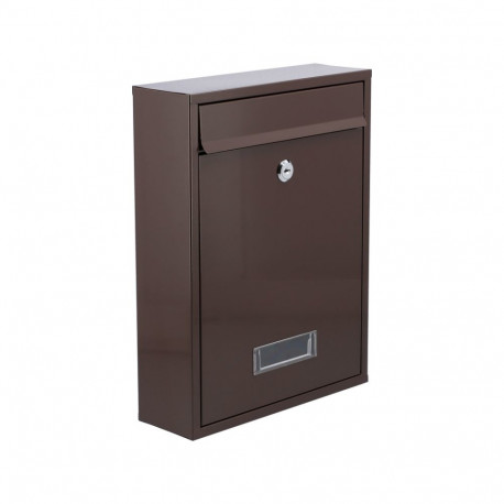 Vorel Postkast 78557, 360x260x80mm, 220mm, 0.6mm, 2 võtit, terasplekk, tsinkitud, pruun, kaitsekate,