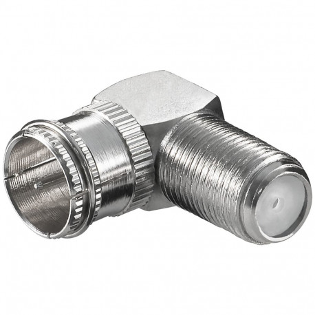 Goobay nurgaadapter: F-pistik (kiire) > F-pesa 90° (10 tk)