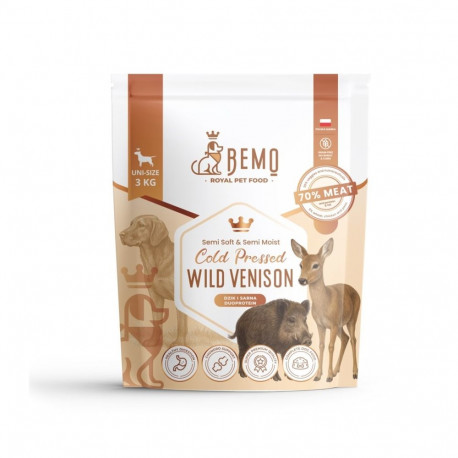 BEMO kuiv koeratoit külmpressitud metsahirvelihaga 3kg