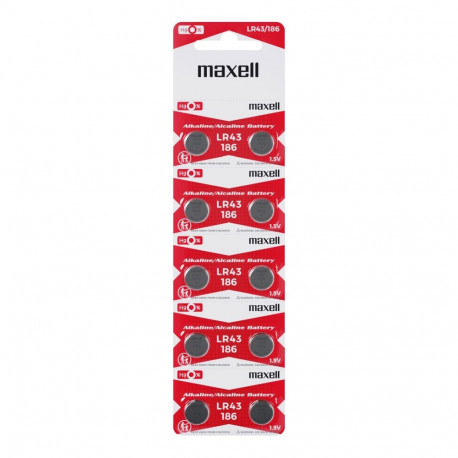 MAXELL BATTERY LR43 10PK (5X2) BLISTER 775012.00.CN