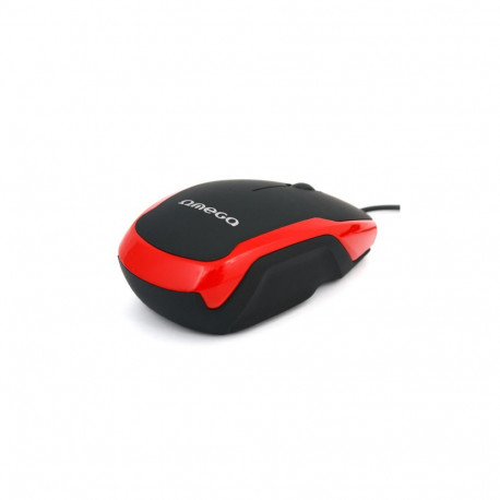 MOUSE OMEGA OM-072 3D 800DPI BLACK + RED RUBBER COATING USB