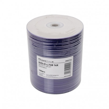 FREESTYLE DVD+R 4,7GB 16X FF WHITE INKJET PRINTABLE SP*100 [40209]
