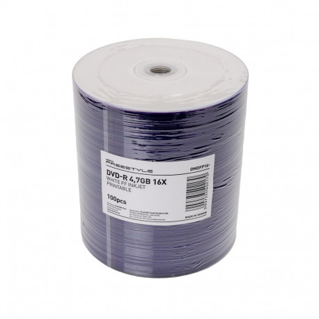 FREESTYLE DVD-R 4,7GB 16X FF WHITE INKJET PRINT. SP*100 [40217]