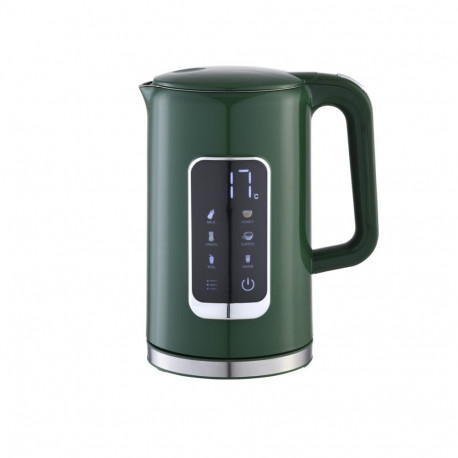 PLATINET KETTLE LCD DISPLAY 1,7L 5 TEMPERATURE SETTINGS + 450 ML TRAVEL MUG, OLIVE GREEN [45977]