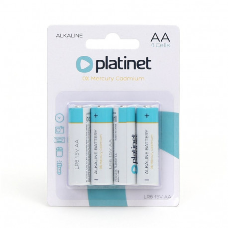 PLATINET BATTERY ALKALINE PRO LR6/AA BLISTER*4 [42464]