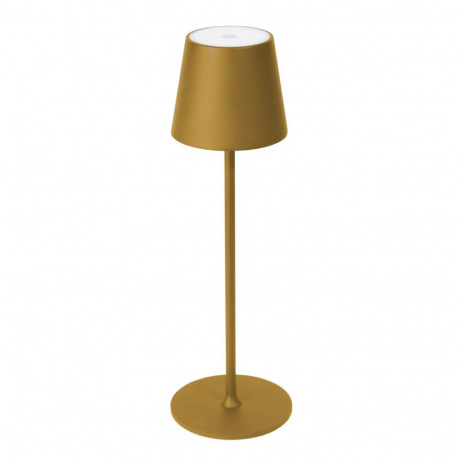 PLATINET TABLE RESTAURANT LAMP WATERPROOF IP44 REGULATION RECHARGEABLE GOLD [45927]