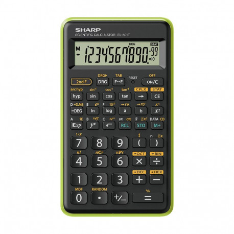 SHARP CALCULATOR SCIENTIFIC 10D 146 FUNCTIONS BLISTER GREEN EL501TBGR