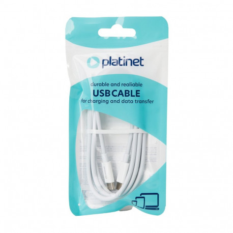 PLATINET CABLE USB-C TO USB-C 5A 100W 1,5M 480 MBPS TPE WHITE [46050]