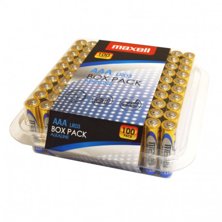 MAXELL BATTERY ALKALINE LR03/AAA BOX*100 790410.01.CN