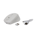 OMEGA MOUSE WIRELESS SILENT RECHARGEABLE TYPE C WHITE [46036]