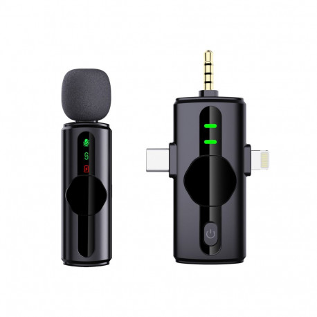 PLATINET WIRELESS LAVALIER MICROPHONE 3 IN 1 SINGLE [46293]