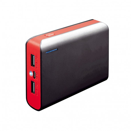 PLATINET POWER BANK 6000mAh + microUSB cable + torch BLACK/RED [43180]