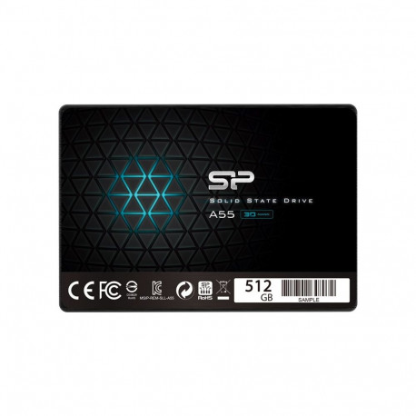 Silicon power A55 512 GB, SSD form factor 2.5", SSD interface SATA, Write speed 530 MB/s, Read speed
