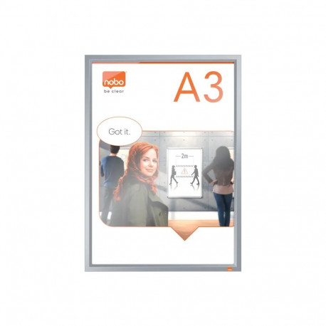 Klappraam NOBO Clip Frame Impression Pro A3/ aluminium