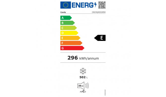 Candy sügavkülmkirst CNCHQ2S520EW energiaklass E eraldiseisev kõrgus 84,5cm kogunetomaht 502L, valge
