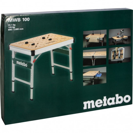 Multifunktionstisch MWB 100 (silber/holz, belastbar bis 120 kg)