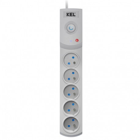 Professionaalne sulavkaitsme ja ülepingekaitsega pikendusjuhe, 5 pistikupesa, 5m, 10A, 230V, 2300W, 