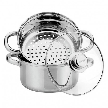 Kinghoff aurutuspott 3-osaline terasest komplekt, läbimõõt 18cm, 2,5l