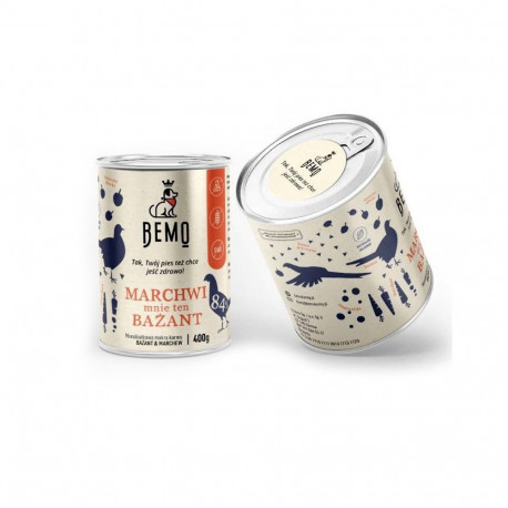 BEMO Marchwi mnie ten Bażant  Mono - wet dog food - 400g