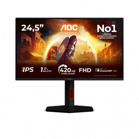 AOC arvutimonitor G4 25G4KUR 62.2cm (24.5") 1920 x 1080 pixels Full HD LED, must, punane