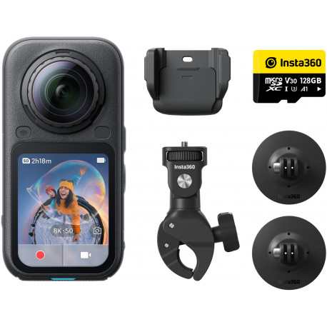 Insta360 X6 Motorcycle Bundle, midnight black