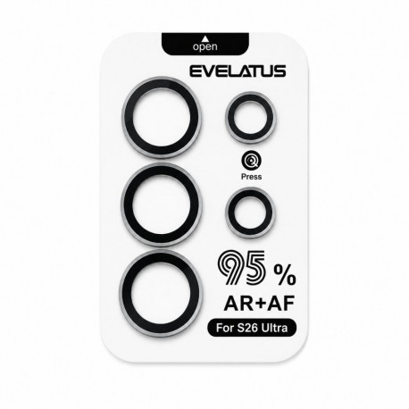 Evelatus Samsung Galaxy S26 Ultra Camera Lens Protector Armor Black