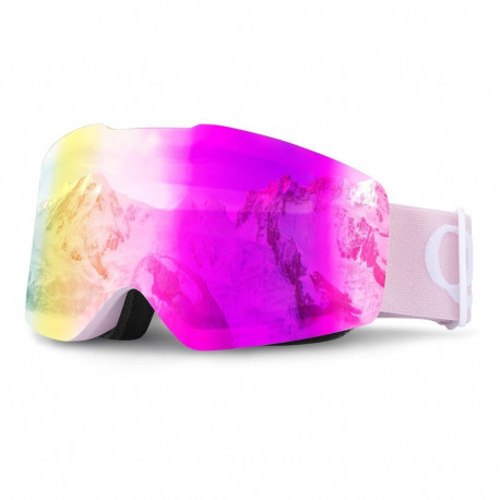 Qunature Qunature Pink Frameless Ski Goggles - Pink