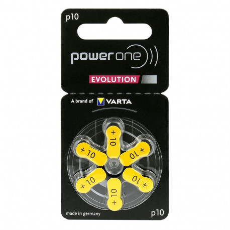 Hearing Aid Battery - VARTA Power One Evolution PR70, 6 Pcs