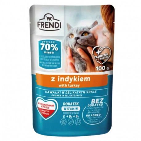 FRENDI märg kassitoit kalkuniga kastmes 100g