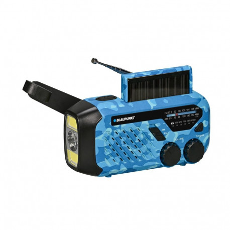 Portable Radio - Blaupunkt ER10BC AM Radio, USB-C, Solar, Blue Camo